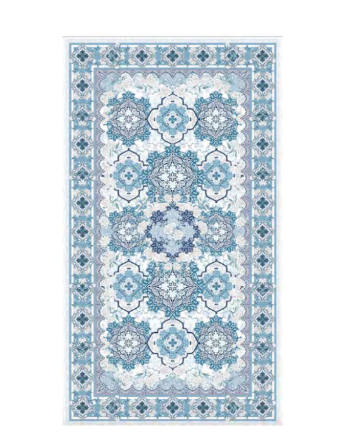 moroccan blue vintage towel