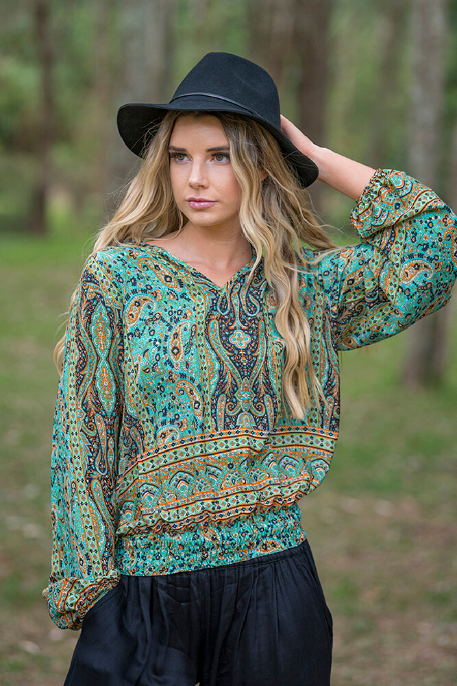 Boho coastal style bohemian blouse