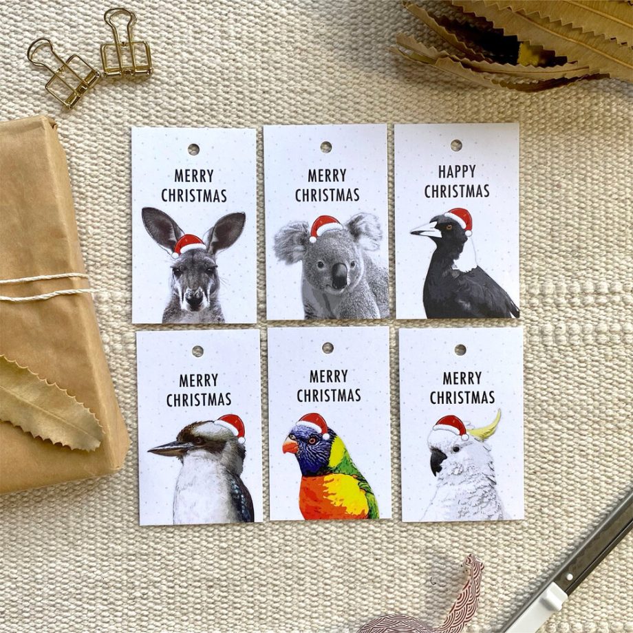 aussie animals gift tag