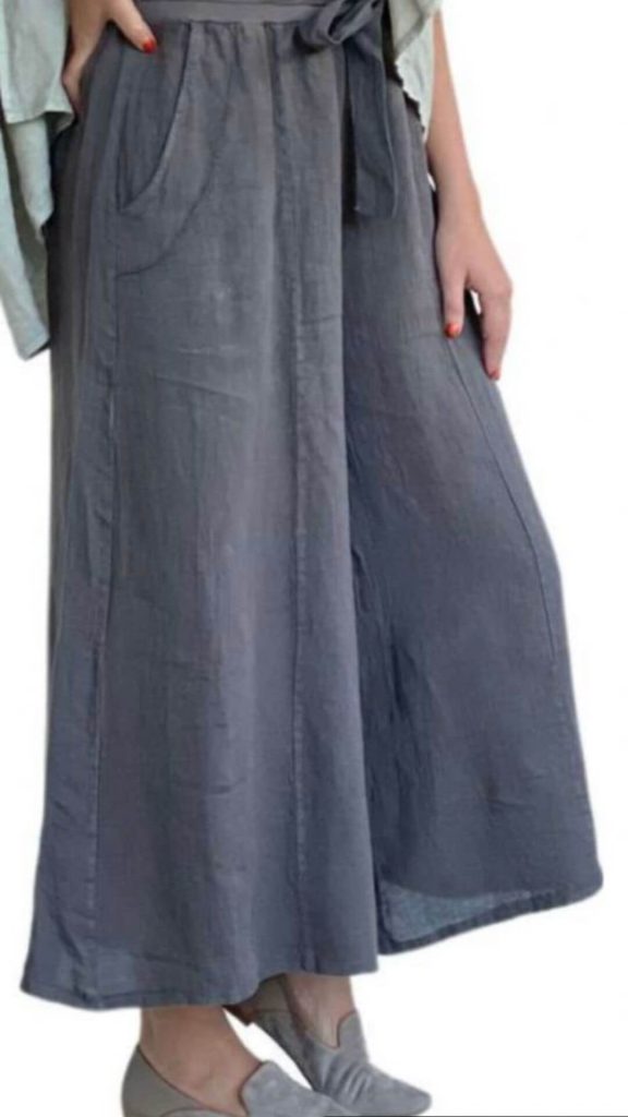 Women's clothing loose linen flared pants