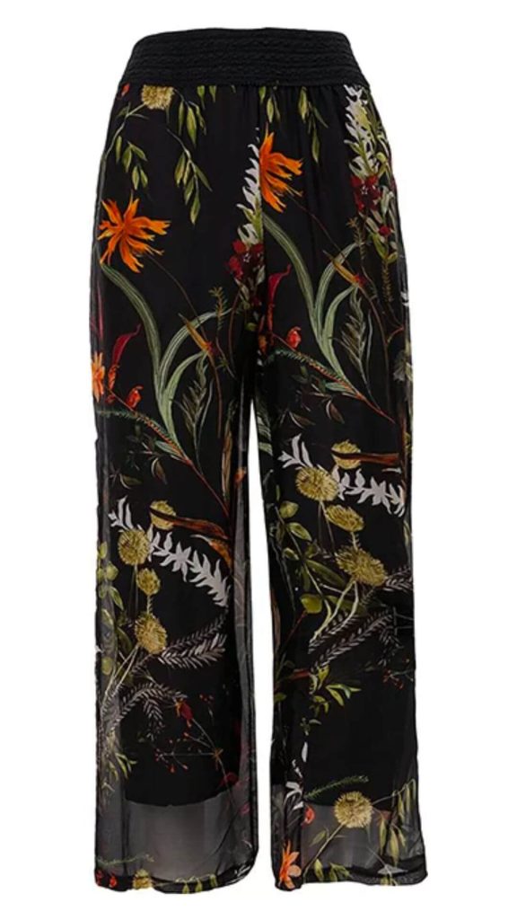 Flowy floral print pants at Gidgets
