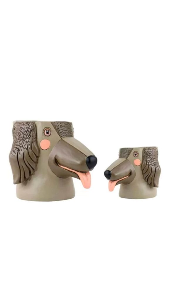 Dog planter gift and homeware