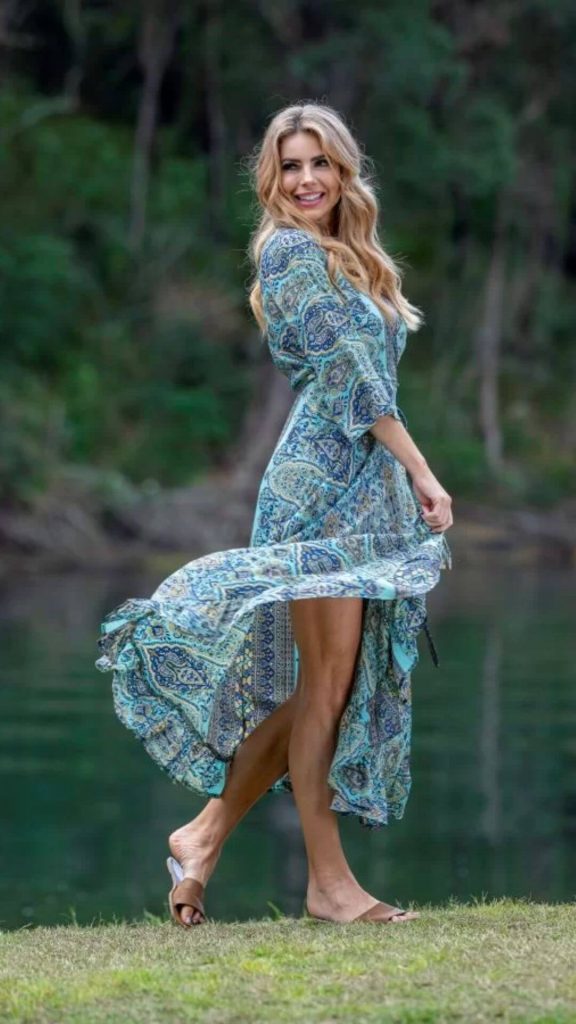 Bohemian style wrap dress