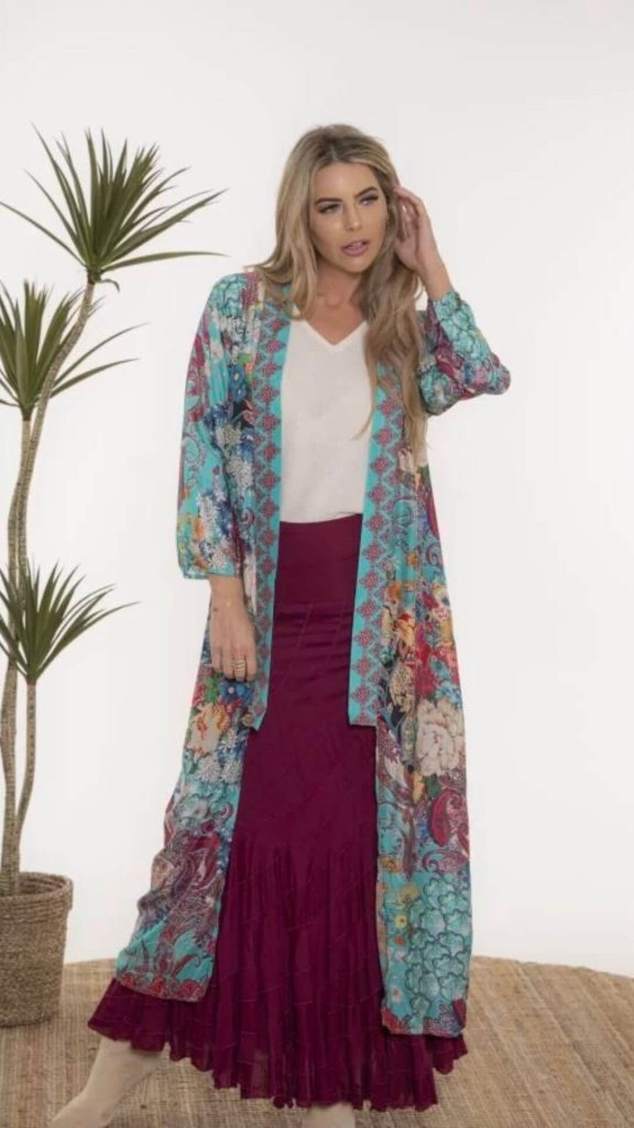 Stef floral boho style duster