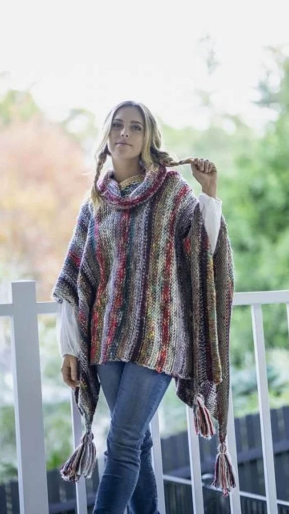Nia Poncho boho cosiest knits 2024