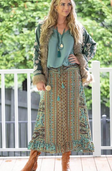 Bohemian style maxi skirt fort Mother's Day gift